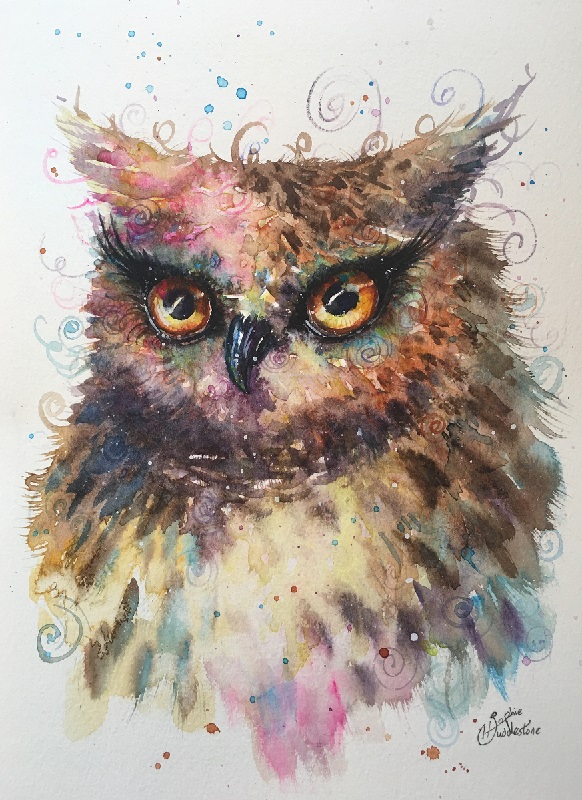 Buy Owl Wisdom original watercolour&nbsp;painting