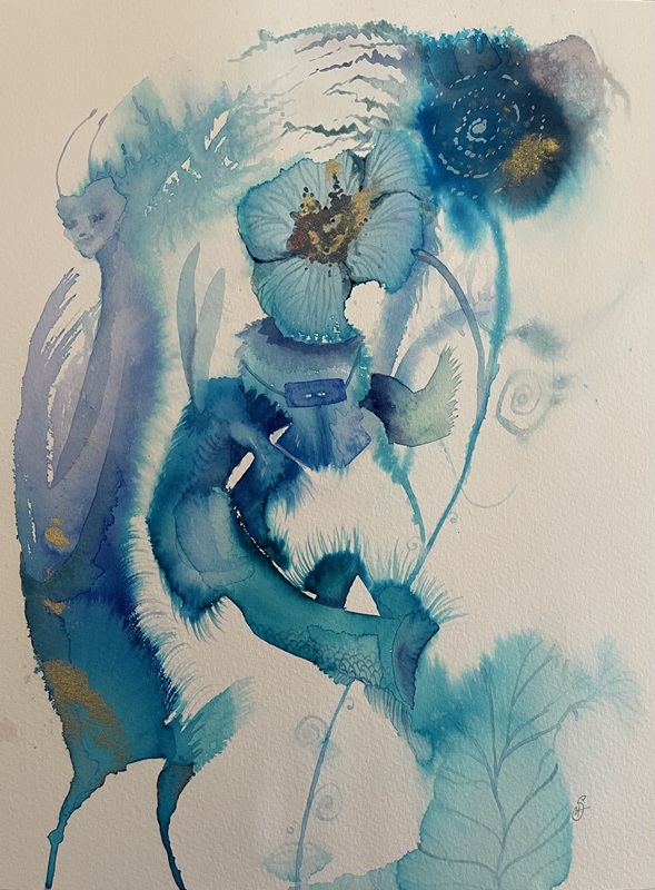 blooming elsewhere painting by sophie huddlestone