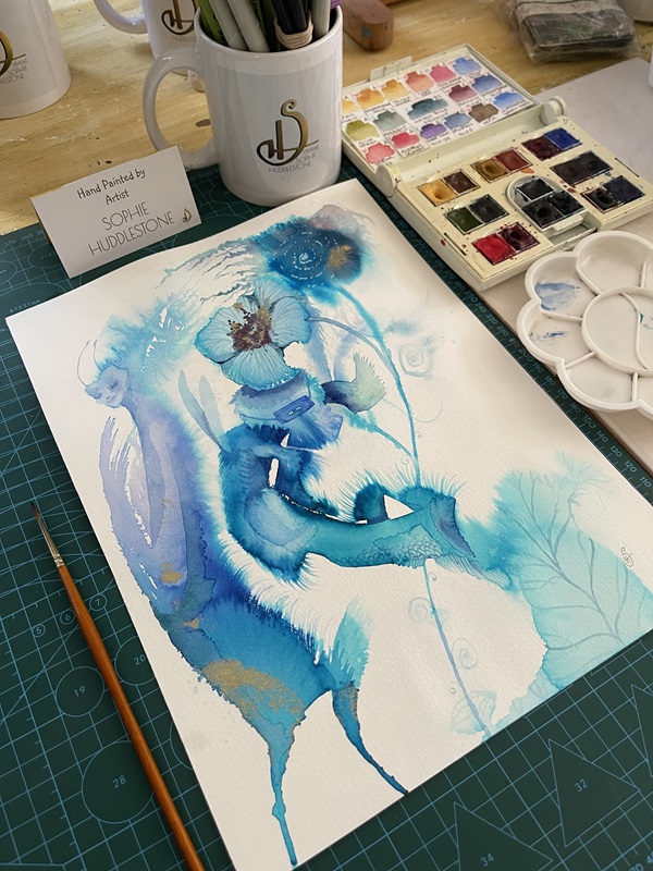 blooming eleswhere painting by sophie huddlestone