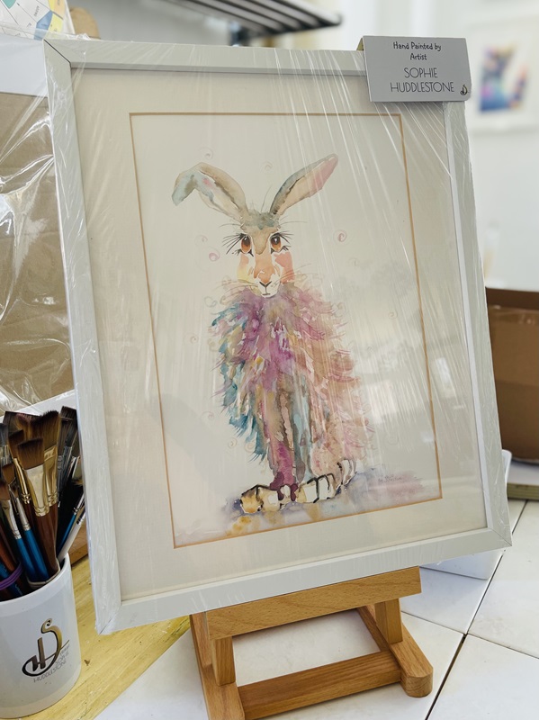 rabbit painting by sophie huddlestone