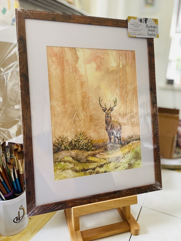 deer stag painting by sophie huddlestone