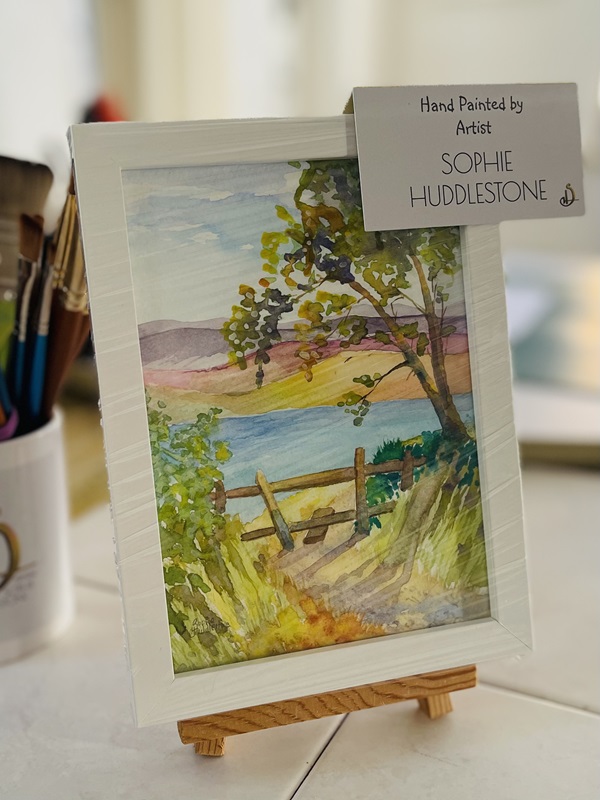 summer lakeside ramble painting in a frame