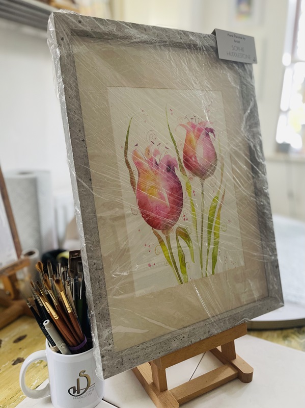 blooming together painting by Burbage artist Sophie Huddlestone