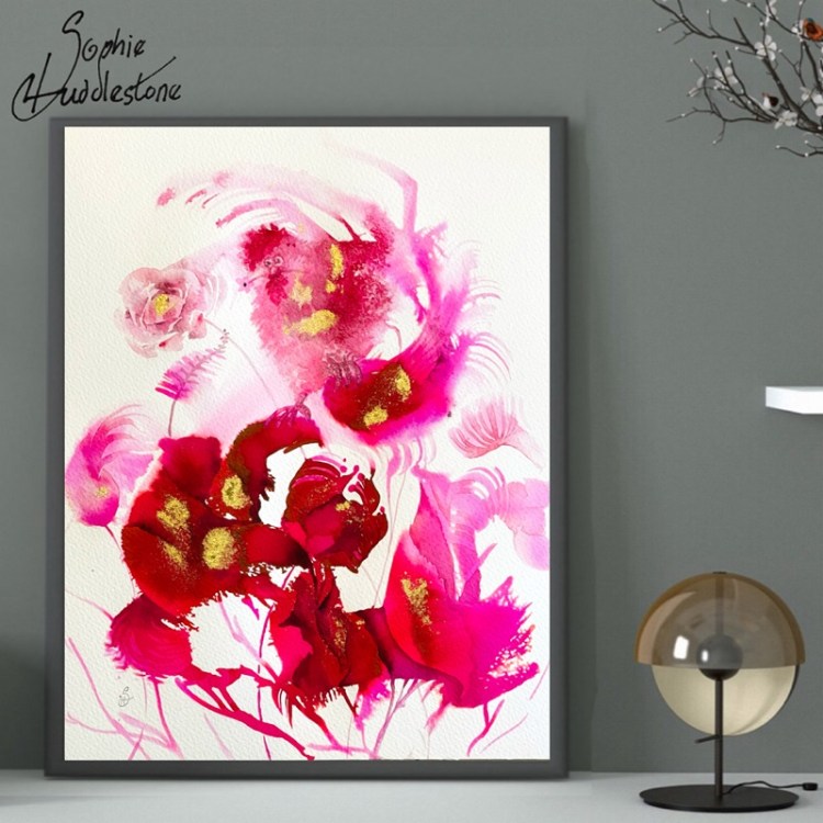 blooming Roost painting by Burbage Artist Sophie Huddlestone