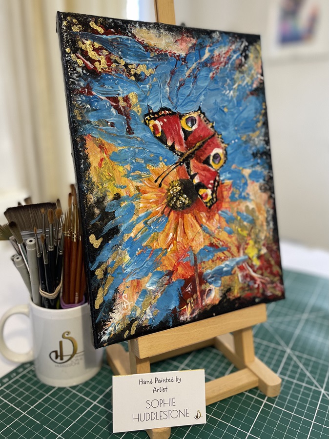 a soul unfolding, butterfly painting by Sophie Huddlestone