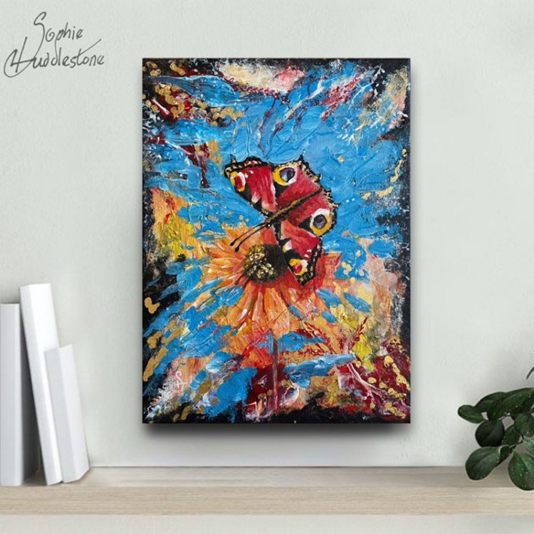 a soul unfolding, butterfly painting by Sophie Huddlestone